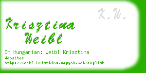 krisztina weibl business card